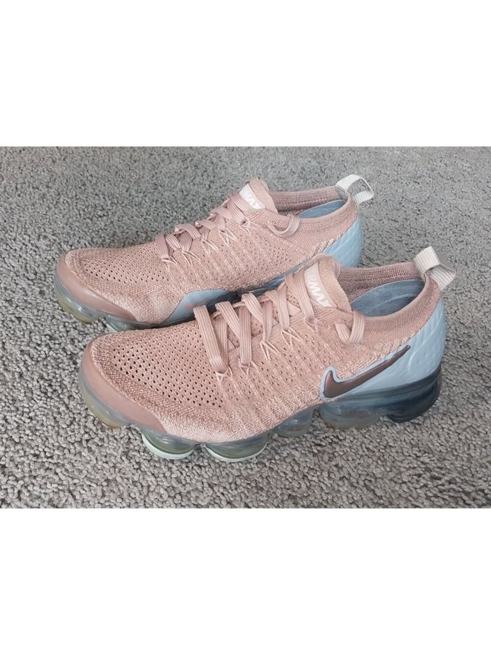 Nike Air VaporMax Flyknit 2 Pink Rose Gold Women's 6